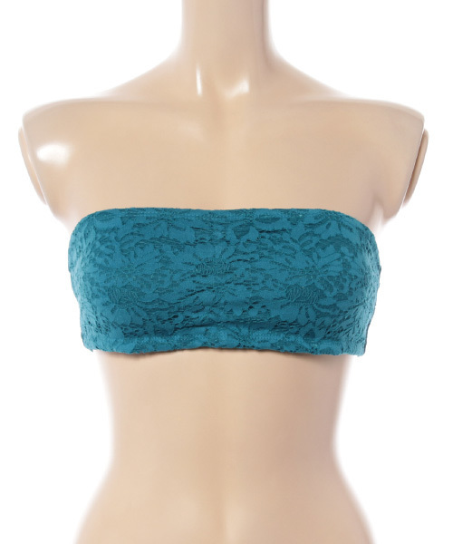 WEGO(ウィゴー)の「WEGO/カップインレースブラトップ(チューブトップ・レディース・ライトパープル/ピンク/ライトピンク/オフホワイト/ブラック/ターコイズブルー/マスタード・LARGE/MEDIUM)」の4枚目の写真