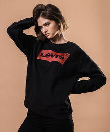 バットウィングロゴスウェットシャツ ブラック RELAXED