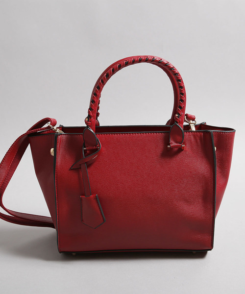 PLAIN CLOTHING(プレーンクロージング)の「フェミニンハンドル2wayバッグ【PLAIN CLOTHING】(トートバッグ・レディース・ブラック/ライトグレー/グレー/ベージュ/ネイビー/レッド/キャメル・FREE)」の7枚目の写真