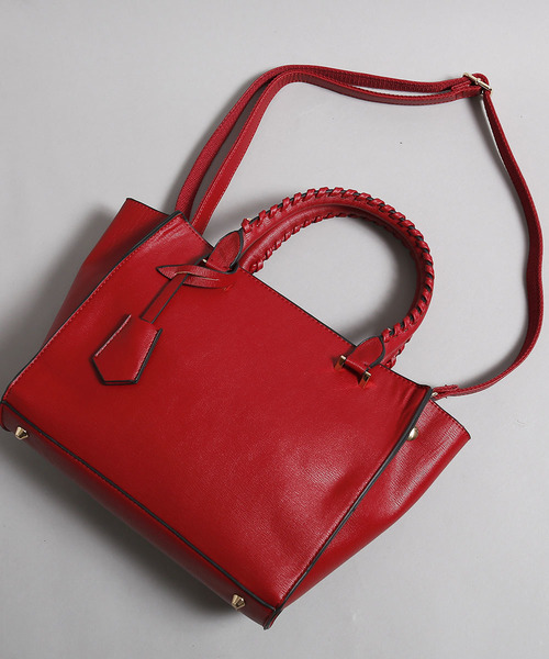 PLAIN CLOTHING(プレーンクロージング)の「フェミニンハンドル2wayバッグ【PLAIN CLOTHING】(トートバッグ・レディース・ブラック/ライトグレー/グレー/ベージュ/ネイビー/レッド/キャメル・FREE)」の21枚目の写真