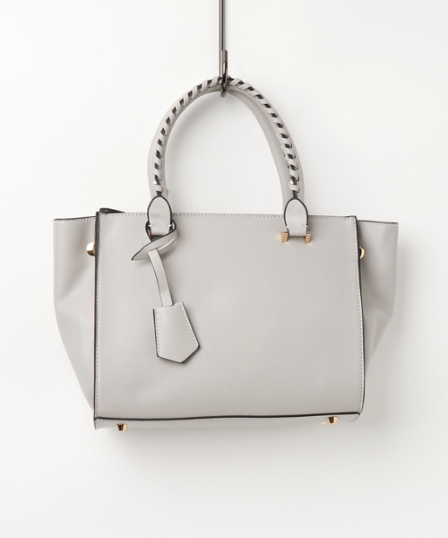 PLAIN CLOTHING(プレーンクロージング)の「フェミニンハンドル2wayバッグ【PLAIN CLOTHING】(トートバッグ・レディース・ブラック/ライトグレー/グレー/ベージュ/ネイビー/レッド/キャメル・FREE)」の16枚目の写真