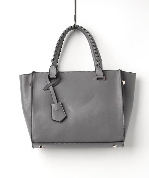 PLAIN CLOTHING(プレーンクロージング)の「フェミニンハンドル2wayバッグ【PLAIN CLOTHING】(トートバッグ・レディース・ブラック/ライトグレー/グレー/ベージュ/ネイビー/レッド/キャメル・FREE)」の15枚目の写真