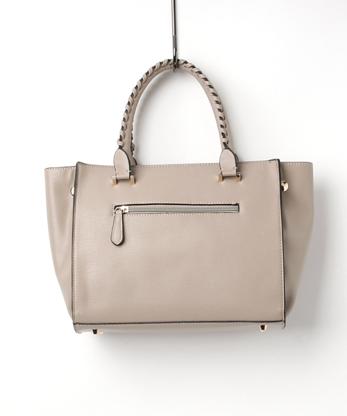 PLAIN CLOTHING(プレーンクロージング)の「フェミニンハンドル2wayバッグ【PLAIN CLOTHING】(トートバッグ・レディース・ブラック/ライトグレー/グレー/ベージュ/ネイビー/レッド/キャメル・FREE)」の12枚目の写真