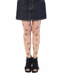 X-girl | ALPHABET LOGO TIGHTS 20D(タイツ/ストッキング)