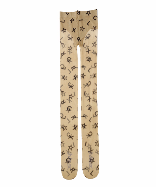 X-girl（エックスガール）の「ALPHABET LOGO TIGHTS 20D（タイツ/ストッキング・レディース・ベージュ・ONE SIZE）」の4枚目の写真