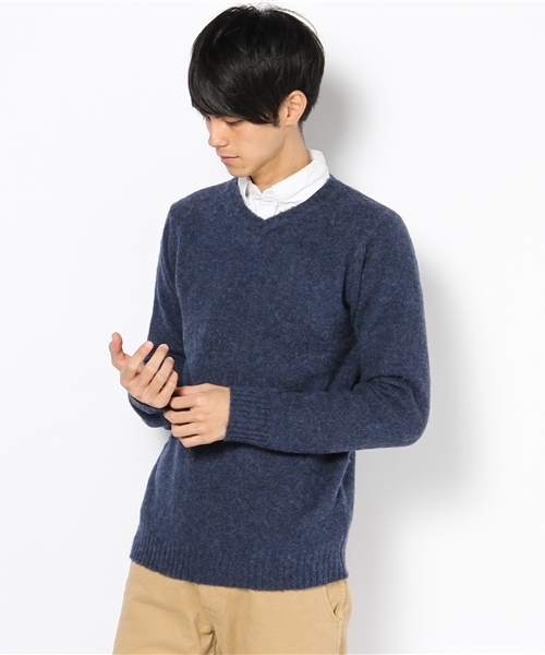 CIAOPANIC(チャオパニック)の「【Ciaopanic】 シェット起毛浅VP/OKNIT(ニット/セーター・メンズ・グレー/ワインレッド/ブラウン/ネイビー/オレンジ/マスタード/モスグリーン/グリーン/キャメル・MEDIUM/LARGE)」の6枚目の写真