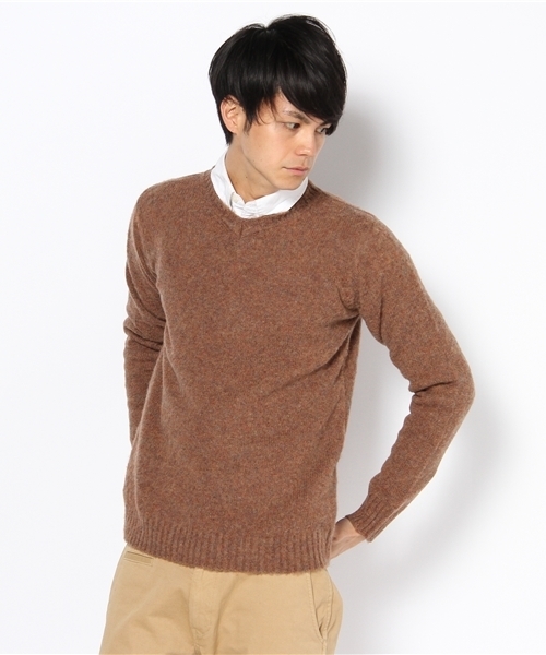 CIAOPANIC(チャオパニック)の「【Ciaopanic】 シェット起毛浅VP/OKNIT(ニット/セーター・メンズ・グレー/ワインレッド/ブラウン/ネイビー/オレンジ/マスタード/モスグリーン/グリーン/キャメル・MEDIUM/LARGE)」の7枚目の写真