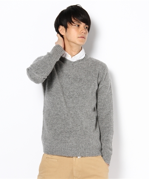 CIAOPANIC(チャオパニック)の「【Ciaopanic】 シェット起毛浅VP/OKNIT(ニット/セーター・メンズ・グレー/ワインレッド/ブラウン/ネイビー/オレンジ/マスタード/モスグリーン/グリーン/キャメル・MEDIUM/LARGE)」の2枚目の写真