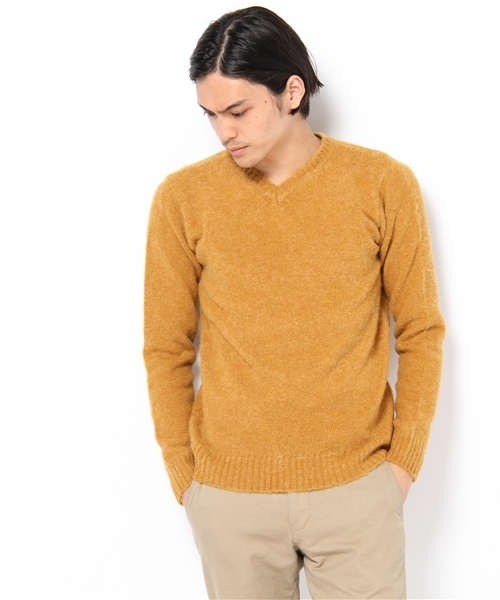 CIAOPANIC(チャオパニック)の「【Ciaopanic】 シェット起毛浅VP/OKNIT(ニット/セーター・メンズ・グレー/ワインレッド/ブラウン/ネイビー/オレンジ/マスタード/モスグリーン/グリーン/キャメル・MEDIUM/LARGE)」の1枚目の写真