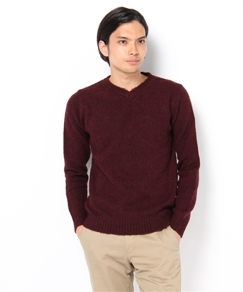 CIAOPANIC(チャオパニック)の「【Ciaopanic】 シェット起毛浅VP/OKNIT(ニット/セーター・メンズ・グレー/ワインレッド/ブラウン/ネイビー/オレンジ/マスタード/モスグリーン/グリーン/キャメル・MEDIUM/LARGE)」の8枚目の写真