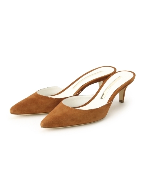 Baldan バルダン の Baldan スエードポインテッドミュール サンダル Wear