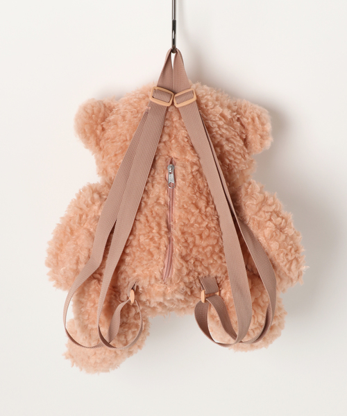 WEGO（ウィゴー）の「WEGO/プードルファーベアぬいぐるみリュック（バックパック/リュック・レディース・ピンク/ブラウン・FREE）」の3枚目の写真