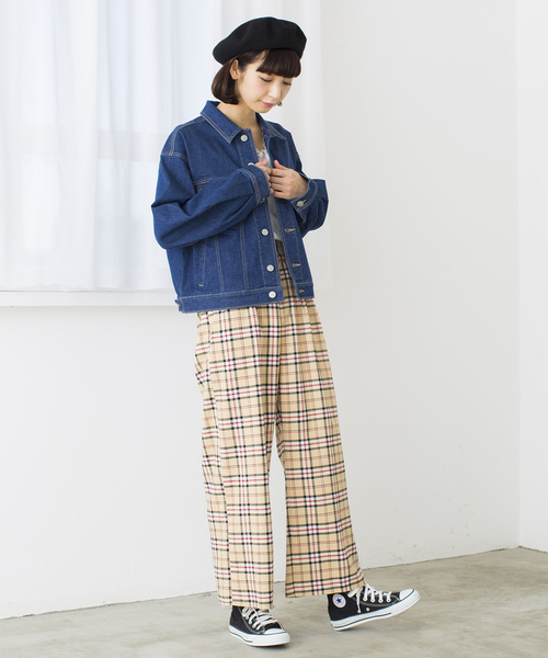 WEGO（ウィゴー）の「WEGO/ボリュームスリーブビッグシルエットデニムジャケット（デニムジャケット・レディース・インディゴブルー/ダークインディゴブルー・MEDIUM/LARGE）」の14枚目の写真