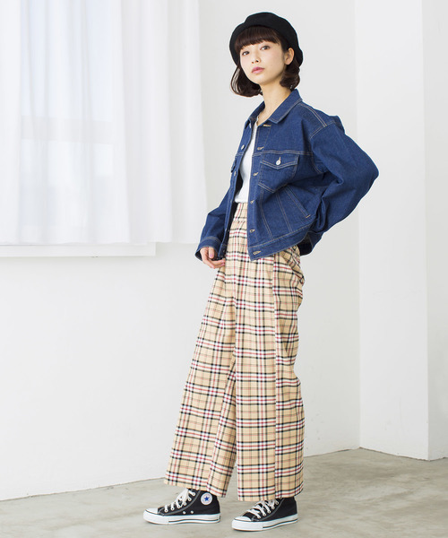 WEGO（ウィゴー）の「WEGO/ボリュームスリーブビッグシルエットデニムジャケット（デニムジャケット・レディース・インディゴブルー/ダークインディゴブルー・MEDIUM/LARGE）」の12枚目の写真