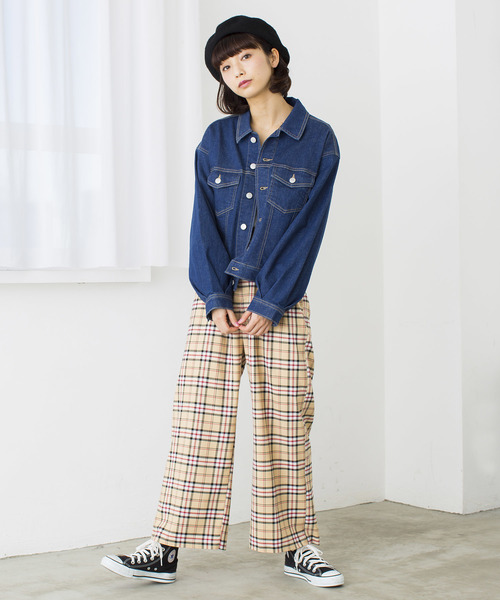 WEGO（ウィゴー）の「WEGO/ボリュームスリーブビッグシルエットデニムジャケット（デニムジャケット・レディース・インディゴブルー/ダークインディゴブルー・MEDIUM/LARGE）」の11枚目の写真