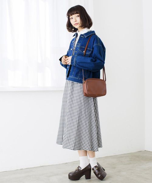 WEGO（ウィゴー）の「WEGO/ボリュームスリーブビッグシルエットデニムジャケット（デニムジャケット・レディース・インディゴブルー/ダークインディゴブルー・MEDIUM/LARGE）」の21枚目の写真