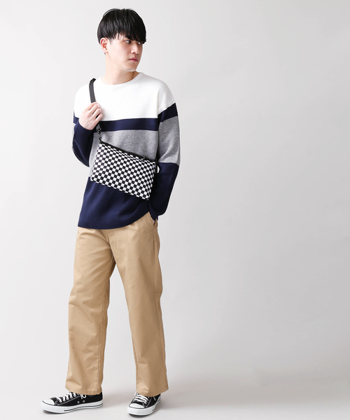 WEGO（ウィゴー）の「WEGO/ベーシックサコッシュ（ショルダーバッグ・メンズ・ブラック/その他1/その他2/ブラック系その他/ベージュ・FREE）」の12枚目の写真