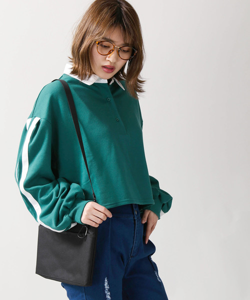 WEGO（ウィゴー）の「WEGO/ベーシックサコッシュ（ショルダーバッグ・メンズ・ブラック/その他1/その他2/ブラック系その他/ベージュ・FREE）」の7枚目の写真