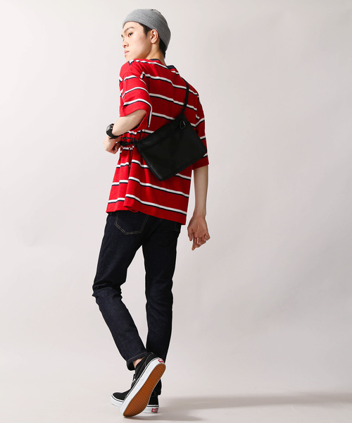 WEGO（ウィゴー）の「WEGO/ベーシックサコッシュ（ショルダーバッグ・メンズ・ブラック/その他1/その他2/ブラック系その他/ベージュ・FREE）」の18枚目の写真