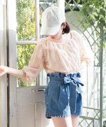 OLIVE des OLIVE | レースオフショルプルオーバー(Tシャツ/カットソー)