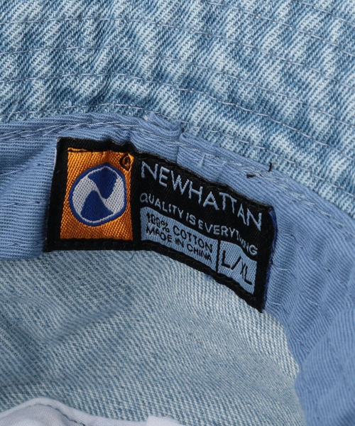 newhattan（ニューハッタン）の「NEWHATTAN: デニム バケットハット（ハット・メンズ・ライトブルー/ネイビー/ダークブルー・LARGE/MEDIUM）」の6枚目の写真