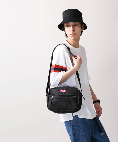 FILA(フィラ)の「∴WEGO/FILA別注メッシュポケットスクエアショルダーバッグ(ショルダーバッグ・メンズ・ブラック/ベージュ/マルチ/その他2・FREE)」の21枚目の写真
