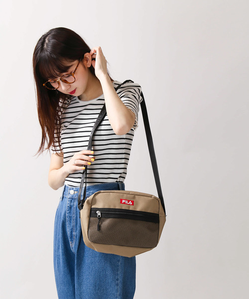 FILA(フィラ)の「∴WEGO/FILA別注メッシュポケットスクエアショルダーバッグ(ショルダーバッグ・メンズ・ブラック/ベージュ/マルチ/その他2・FREE)」の20枚目の写真