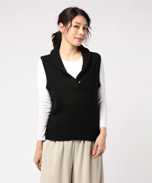 MARGARET HOWELL（マーガレットハウエル）の「SHAWL COLLAR VEST