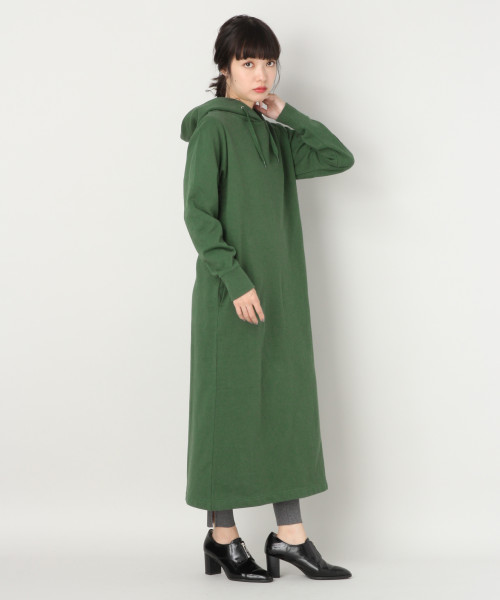 LOWRYS FARM（ローリーズファーム）の「ウラケパーカーワンピース　812628（ワンピース・レディース・ブラック/グレー/グリーン・MEDIUM/LARGE）」の3枚目の写真