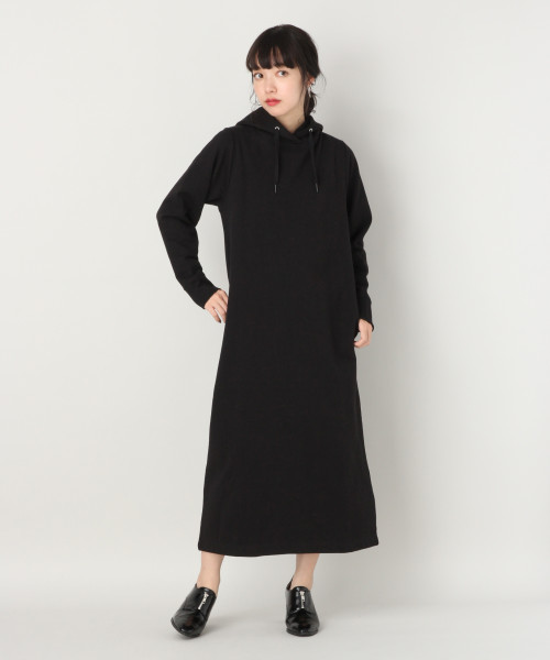 LOWRYS FARM（ローリーズファーム）の「ウラケパーカーワンピース　812628（ワンピース・レディース・ブラック/グレー/グリーン・MEDIUM/LARGE）」の2枚目の写真