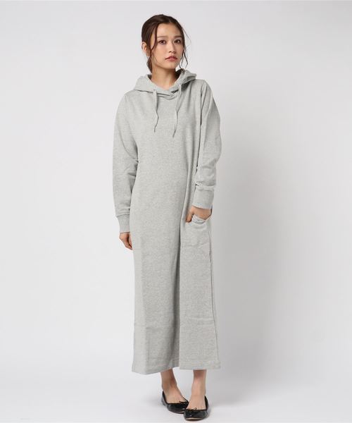 LOWRYS FARM（ローリーズファーム）の「ウラケパーカーワンピース　812628（ワンピース・レディース・ブラック/グレー/グリーン・MEDIUM/LARGE）」の13枚目の写真