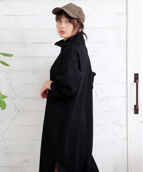 Doula Doula（ドゥーラドゥーラ）の「ハーフジップ スウェットワンピース（ワンピース・レディース・ブラック/ネイビー/グレー・FREE）」の11枚目の写真