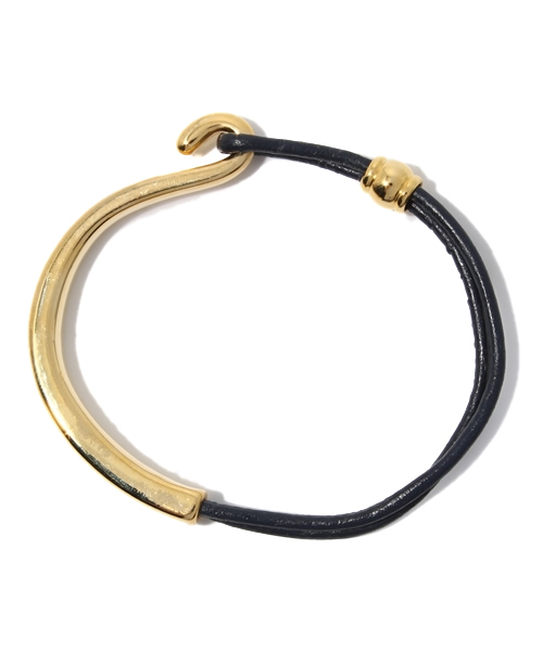 green label relaxing(グリーンレーベルリラクシング)の「GT レザー&メタル/ブレスレット(ブレスレット・レディース・レッド/オレンジ/イエロー/ライム/ネイビー/ブラック/ホワイト/ブラウン/コバルトブルー/ワインレッド/その他1/ロイヤルブルー・フリー)」の6枚目の写真