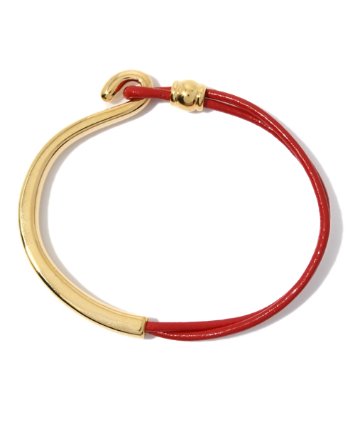 green label relaxing(グリーンレーベルリラクシング)の「GT レザー&メタル/ブレスレット(ブレスレット・レディース・レッド/オレンジ/イエロー/ライム/ネイビー/ブラック/ホワイト/ブラウン/コバルトブルー/ワインレッド/その他1/ロイヤルブルー・フリー)」の9枚目の写真