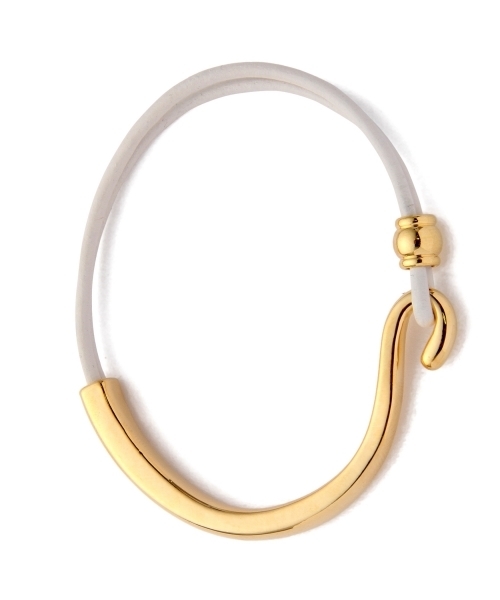 green label relaxing(グリーンレーベルリラクシング)の「GT レザー&メタル/ブレスレット(ブレスレット・レディース・レッド/オレンジ/イエロー/ライム/ネイビー/ブラック/ホワイト/ブラウン/コバルトブルー/ワインレッド/その他1/ロイヤルブルー・フリー)」の2枚目の写真