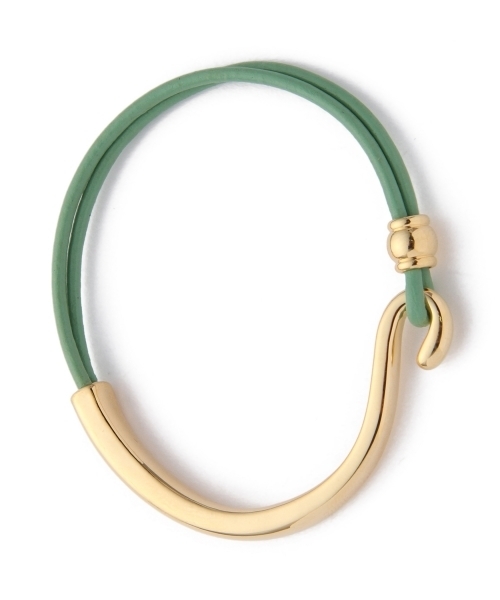 green label relaxing(グリーンレーベルリラクシング)の「GT レザー&メタル/ブレスレット(ブレスレット・レディース・レッド/オレンジ/イエロー/ライム/ネイビー/ブラック/ホワイト/ブラウン/コバルトブルー/ワインレッド/その他1/ロイヤルブルー・フリー)」の5枚目の写真