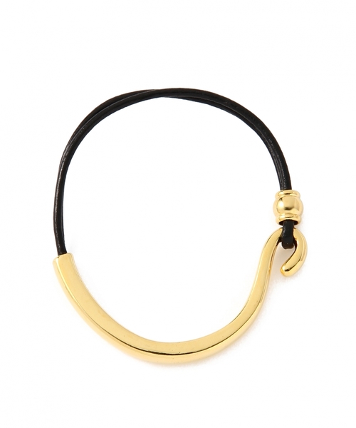 green label relaxing(グリーンレーベルリラクシング)の「GT レザー&メタル/ブレスレット(ブレスレット・レディース・レッド/オレンジ/イエロー/ライム/ネイビー/ブラック/ホワイト/ブラウン/コバルトブルー/ワインレッド/その他1/ロイヤルブルー・フリー)」の3枚目の写真