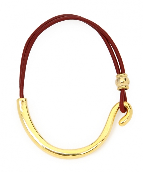 green label relaxing(グリーンレーベルリラクシング)の「GT レザー&メタル/ブレスレット(ブレスレット・レディース・レッド/オレンジ/イエロー/ライム/ネイビー/ブラック/ホワイト/ブラウン/コバルトブルー/ワインレッド/その他1/ロイヤルブルー・フリー)」の10枚目の写真