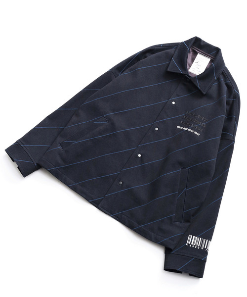 SHAREEF（シャリーフ）の「BIAS LINE SHORT BLOUSON（ブルゾン・メンズ・ネイビー/ブラック/オレンジ・1/3/2）」の8枚目の写真