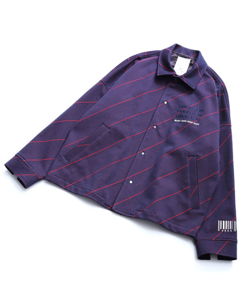 SHAREEF（シャリーフ）の「BIAS LINE SHORT BLOUSON（ブルゾン・メンズ・ネイビー/ブラック/オレンジ・1/3/2）」の6枚目の写真