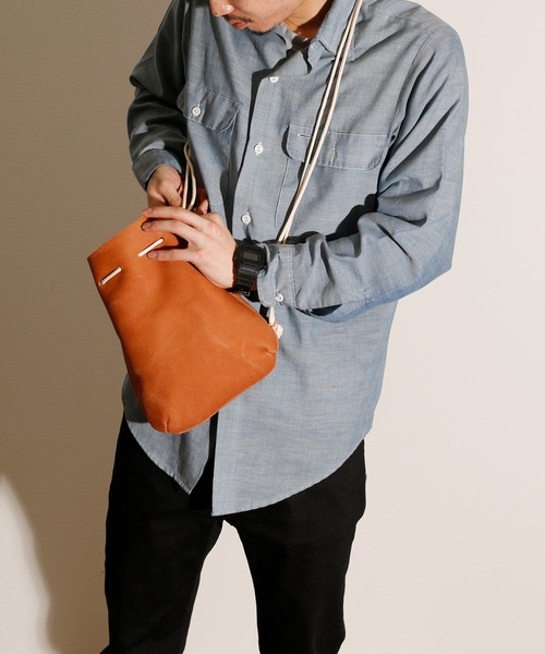 Butler Verner Sails バトラーバーナーセイルズ / tokonume leather drawstring shoulder トコヌメ革巾着ショルダーバッグ / JA-2309（ショルダーバッグ）｜Butler Verner Sails（バトラーヴァーナーセイルス）
