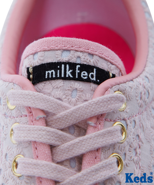MILKFED.（ミルクフェド）の「Keds by MILKFED（スニーカー・レディース・ホワイト/ブラック/ピンク・23cm/23.5cm/24cm/24.5cm）」の6枚目の写真