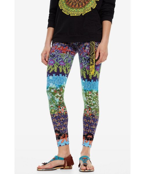 Desigual（デシグアル）の「ジャングルプリント柄レギンス JOHANNA（レギンス/スパッツ・レディース・ブルー・S/M/L/2L）」の3枚目の写真