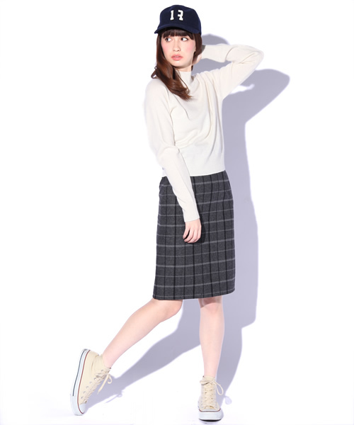 Ray BEAMS（レイビームス）の「□Ray BEAMS / 12G ハイネック プルオーバー（ニット/セーター・レディース・オフホワイト/ライトグレー/ワイン/ネイビー・ONE SIZE）」の6枚目の写真