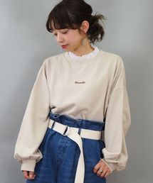 tiptop | レース衿刺繍ロゴスウェットプルオーバー(スウェット)