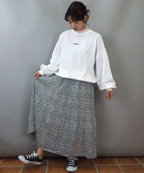 tiptop(ティップトップ)の「レース衿刺繍ロゴスウェットプルオーバー(スウェット・レディース・ブラック/ベージュ/オフホワイト・FREE)」の8枚目の写真