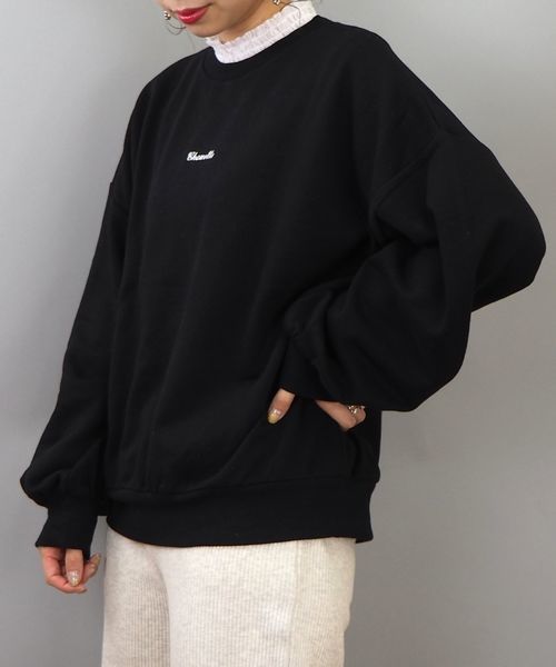 tiptop(ティップトップ)の「レース衿刺繍ロゴスウェットプルオーバー(スウェット・レディース・ブラック/ベージュ/オフホワイト・FREE)」の13枚目の写真