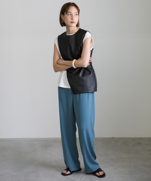 select MOCA（セレクトモカ）の「ディフォメーションフェイクレザーベスト（ベスト・レディース・ブラック/ベージュ・FREE）」の20枚目の写真