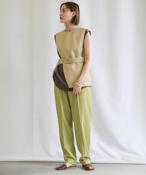 ディフォメーションフェイクレザーベスト（ベスト）｜select MOCA