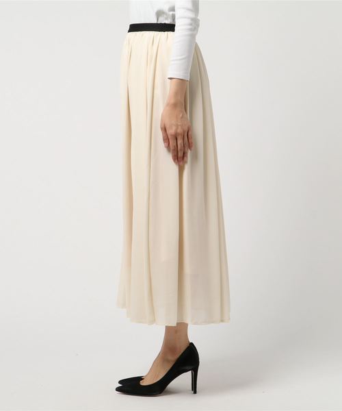 RUDY(ルディー)の「ジョーゼットプリーツスカート(スカート・レディース・ライトグレー/ブラック/ホワイト/グリーン・LARGE/MEDIUM)」の6枚目の写真